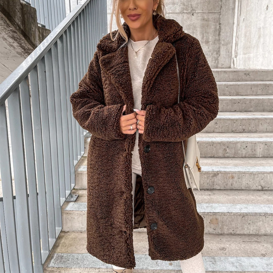 Teddy-Mantel Damen – Minimalistischer Style für den Winter